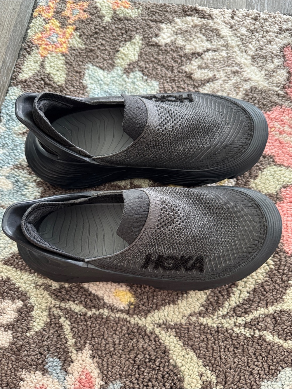Hoka Women’s Slip-On Knit Loafers in Gray and Black - Picture 2 of 5
